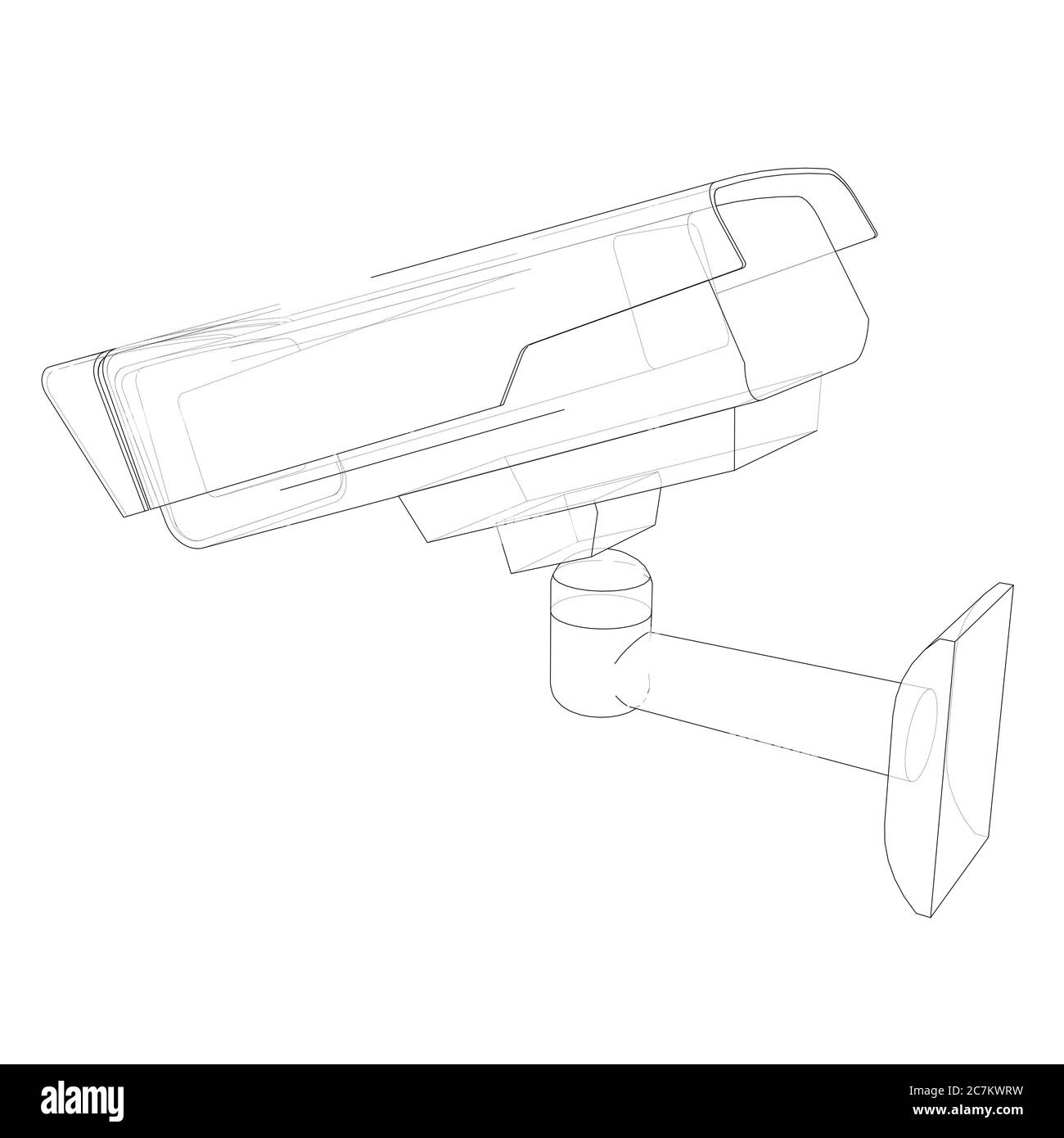 Caméra de vidéosurveillance Outline. Caméra de sécurité Banque D'Images