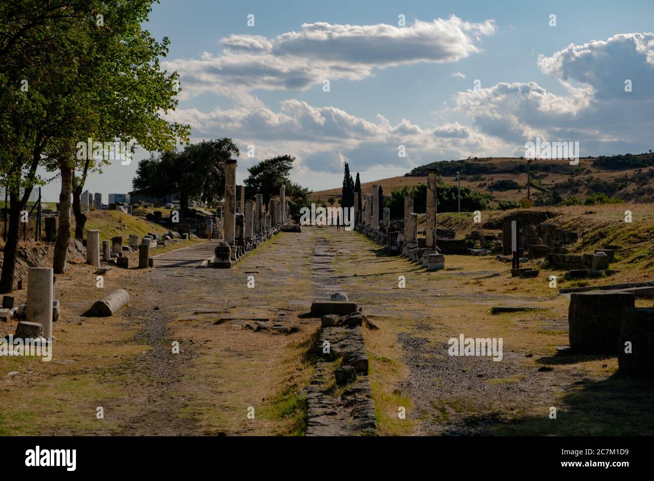 Route historique d'Asklepieion à Pergamon. Banque D'Images