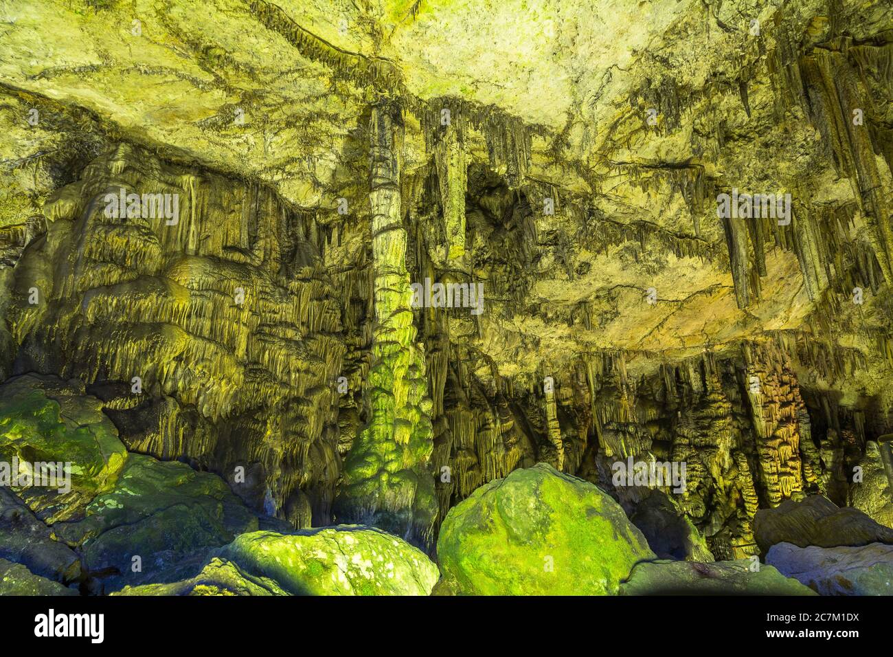 Intérieur de la grotte de Zeus, plateau de Lassithi, Psychro Crète, Grèce Banque D'Images