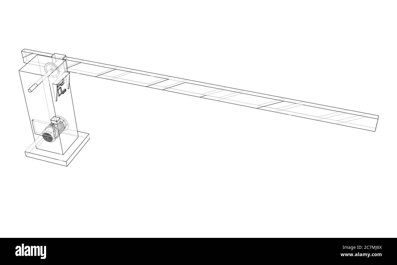 Frontières barrière. illustration 3d Banque D'Images