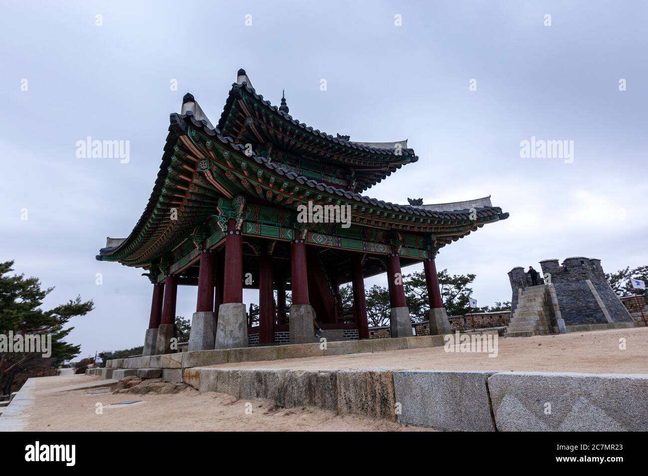 Seojangdae, poste de commandement, forteresse de Hwaseong, Suwon, province de Gyeonggi, Corée du Sud Banque D'Images