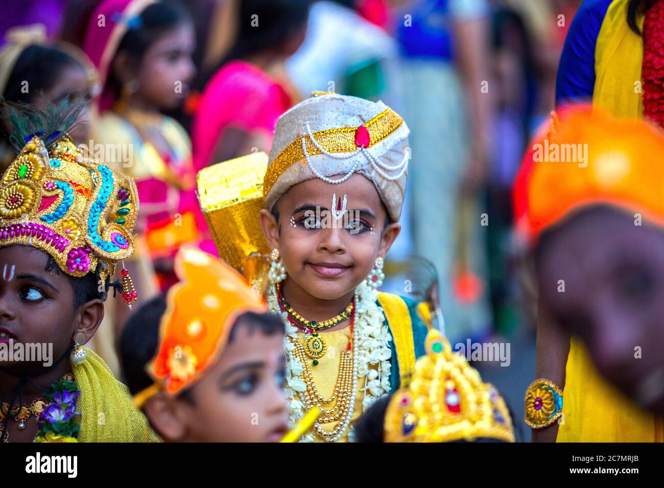 festival janmashtami, festivals en inde, festivals kerala, danse formes kerala, festival indien coloré, thrissur, kerala, inde du sud, inde Banque D'Images