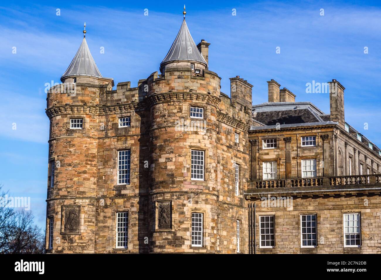 Palais de Holyroodhouse à Édimbourg, la capitale de l'Écosse, une partie du Royaume-Uni Banque D'Images
