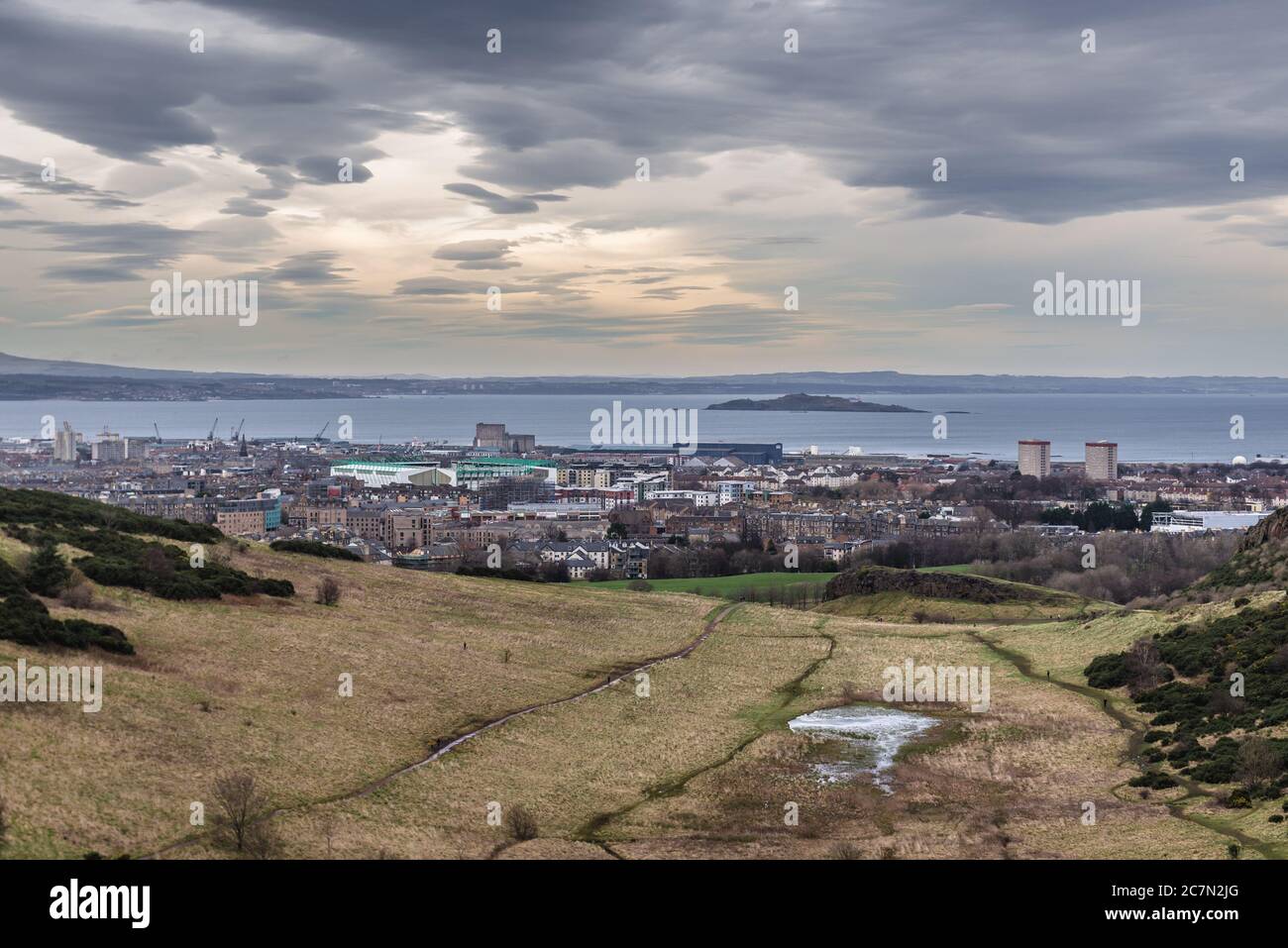 Hunters Bog à Holyrood Park à Édimbourg, la capitale de l'Écosse, une partie du Royaume-Uni Banque D'Images