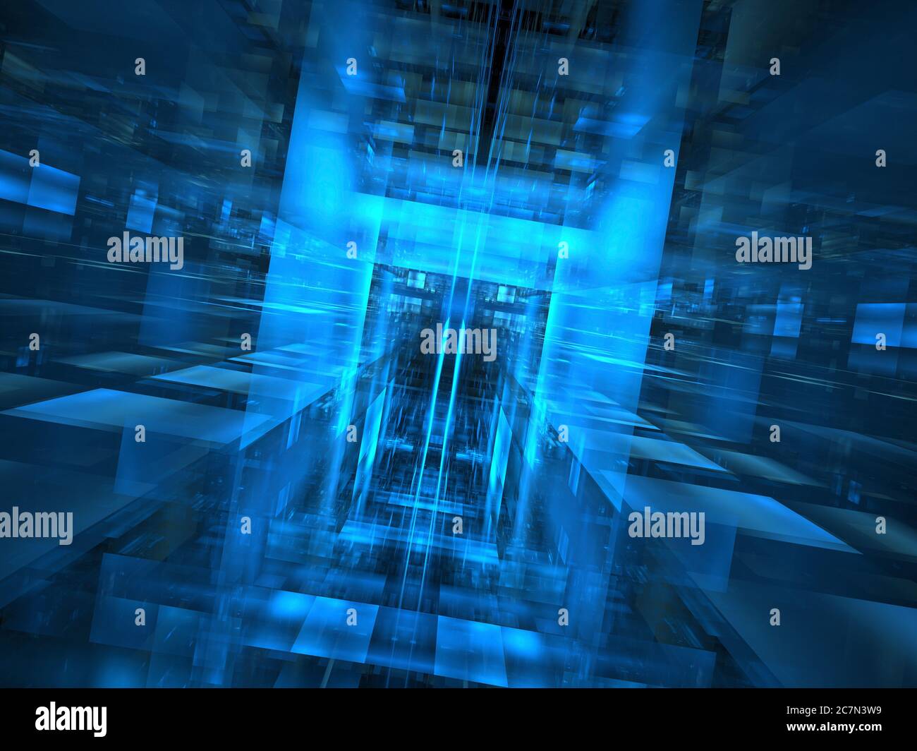 3 structures de conception graphique en dimensions pour les sujets de la technologie, des communications, de l'information numérique Banque D'Images