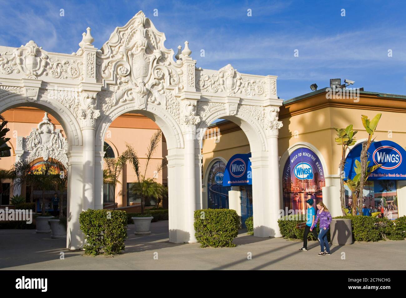 Arch dans Belmont Park sur Mission Beach, San Diego, Californie, Etats-Unis Banque D'Images