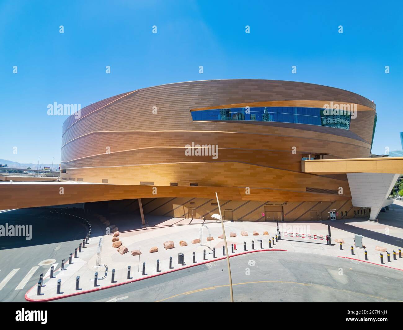 Las Vegas, JUL 17, 2020 - vue sur le soleil de la T-Mobile Arena Banque D'Images