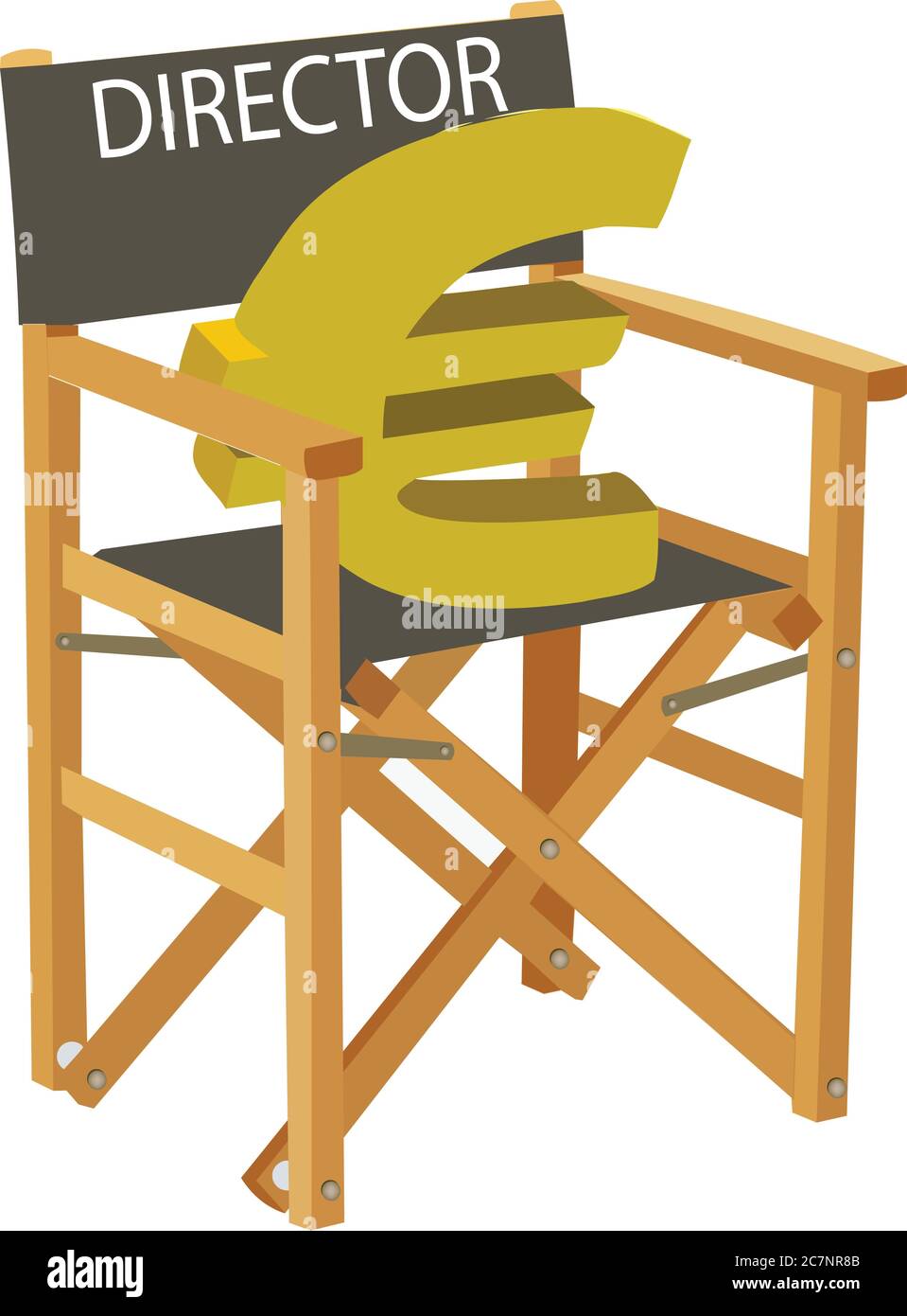 Illustration d'un symbole de devise en euros sur le dessus d'un président directeur Banque D'Images