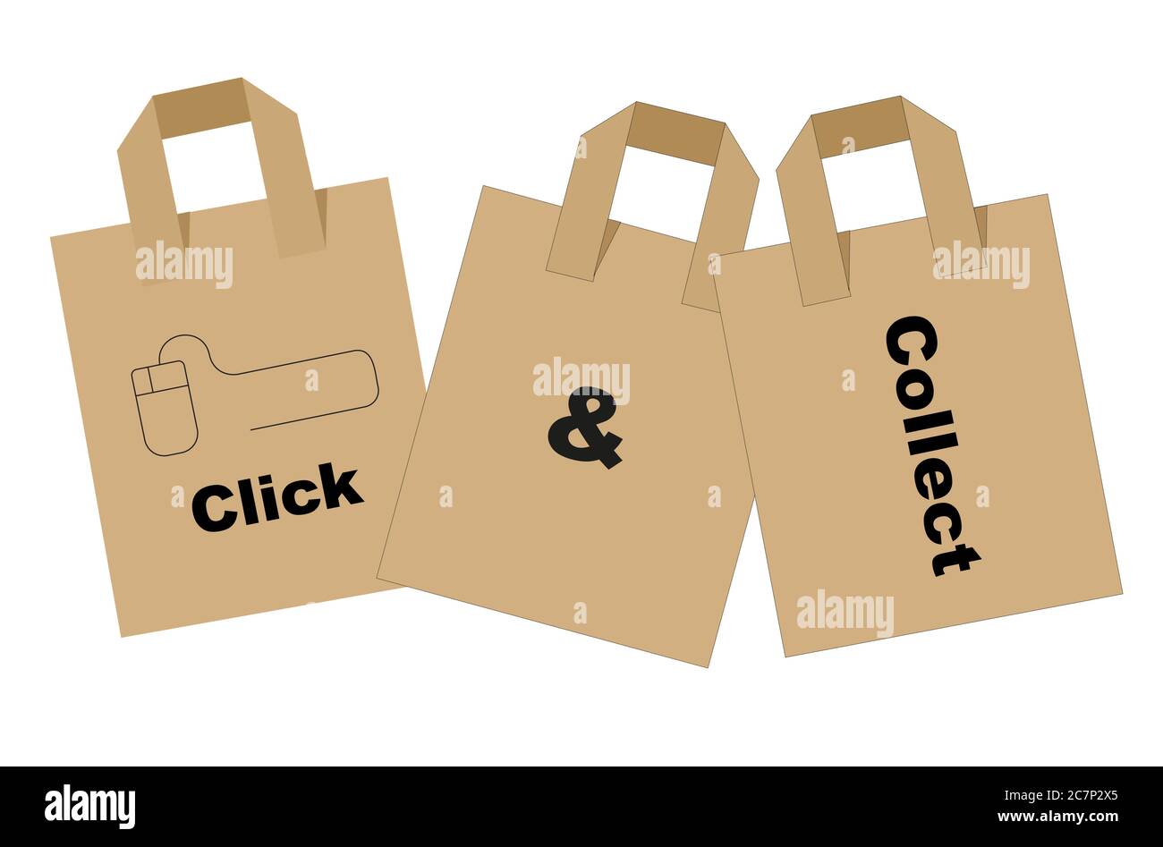 Cliquez sur et collectez le concept vectoriel Illustration de Vecteur