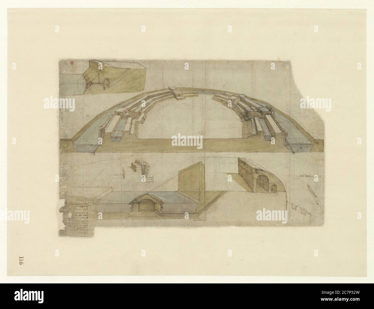 Œuvres d'art du célèbre Léonard de Vinci. Banque D'Images