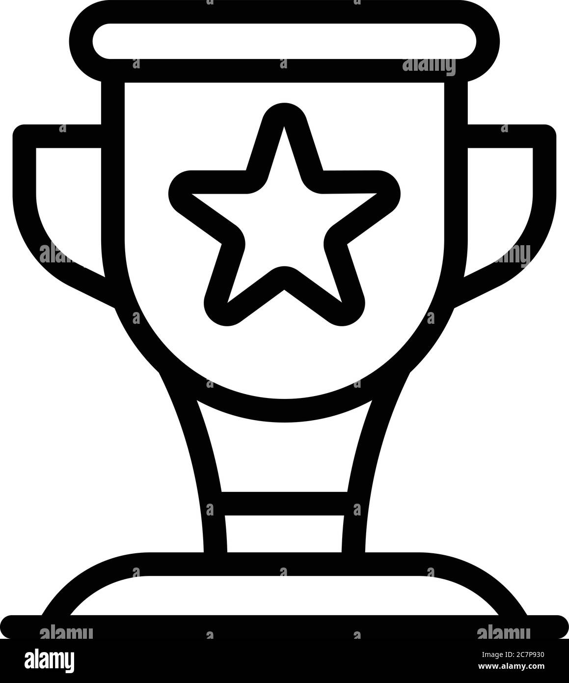 Icône représentant une étoile de course à pied, style contour Illustration de Vecteur