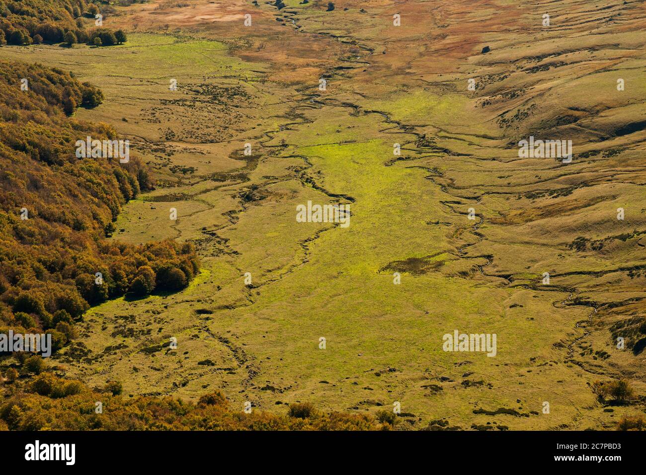 Vallée de la montagne Fontaine Salee.Vue depuis le sommet du Puy Sancy, Auvegne, France Europe Banque D'Images