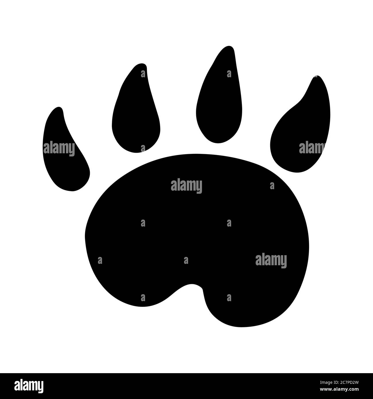 Logo illustration représentant une Paw ou un pied d'animal Banque D'Images