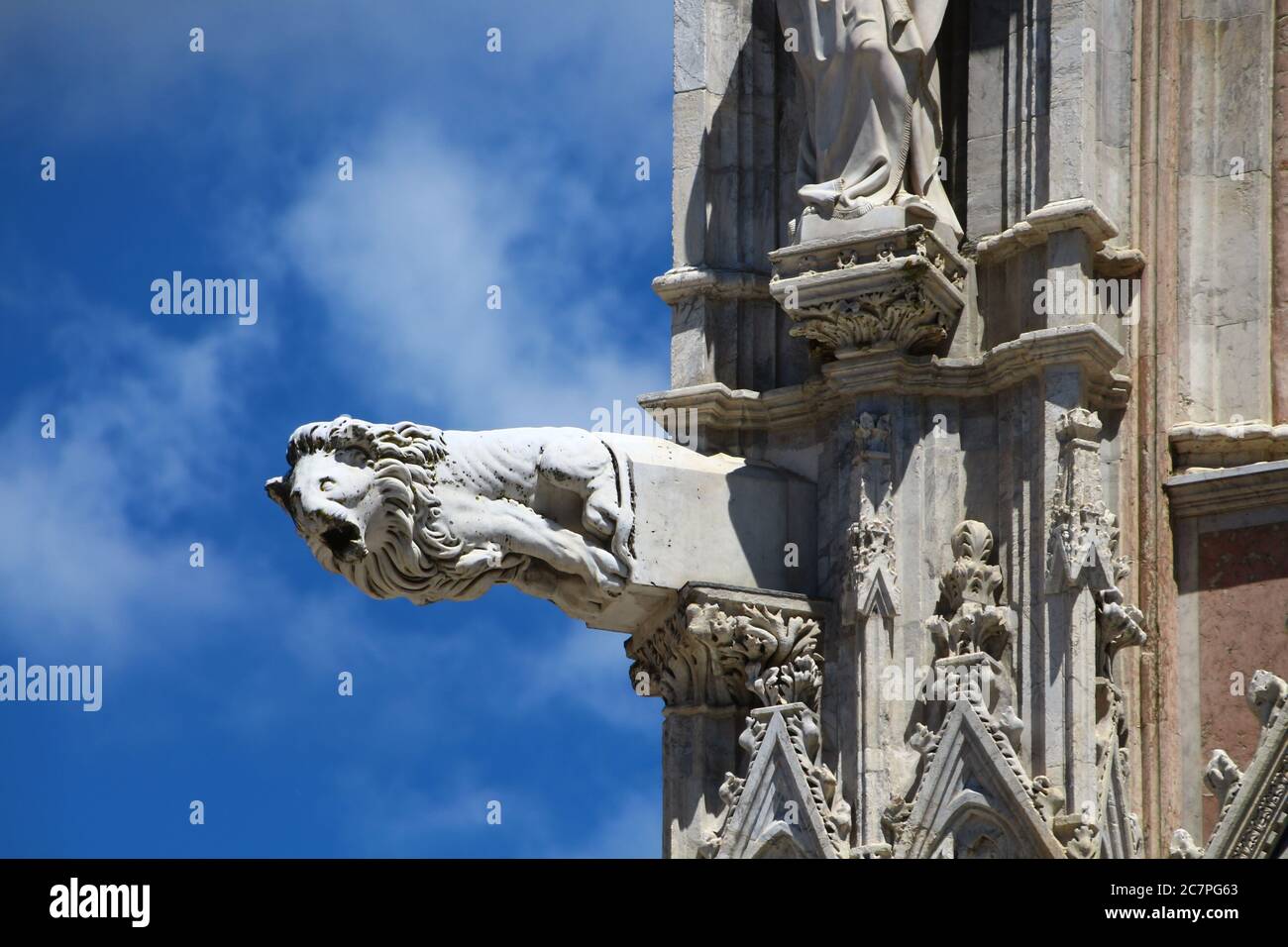 Cathédrale de Gargoyle de Sienne, Italie Banque D'Images