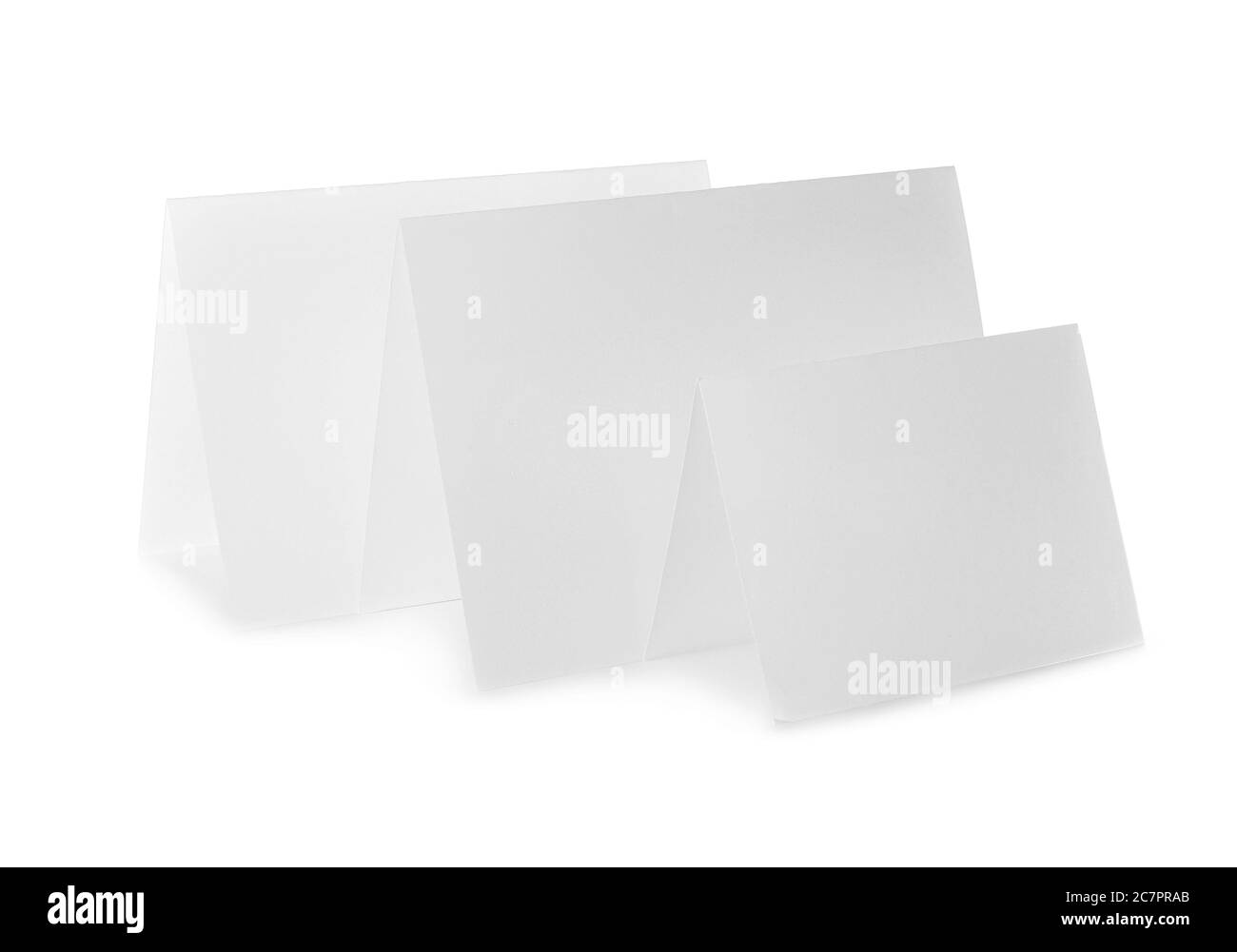 Cartes blanches sur fond blanc Banque D'Images