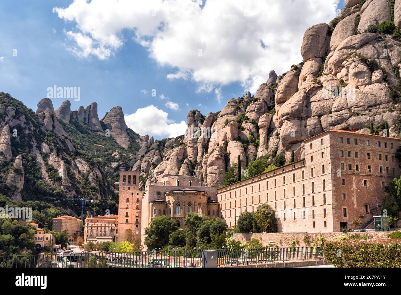 Monastère de Santa Maria de Montserrat sur la montagne de Montserrat, Espagne Banque D'Images