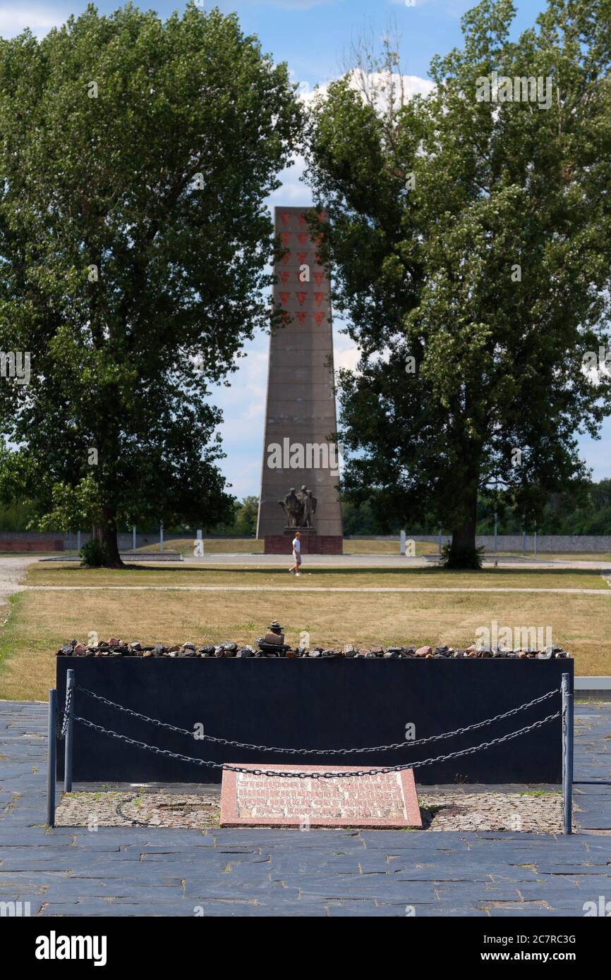 Camp de concentration de Sachsenhausen, camp de concentration nazi à Oranienburg, Allemagne Banque D'Images