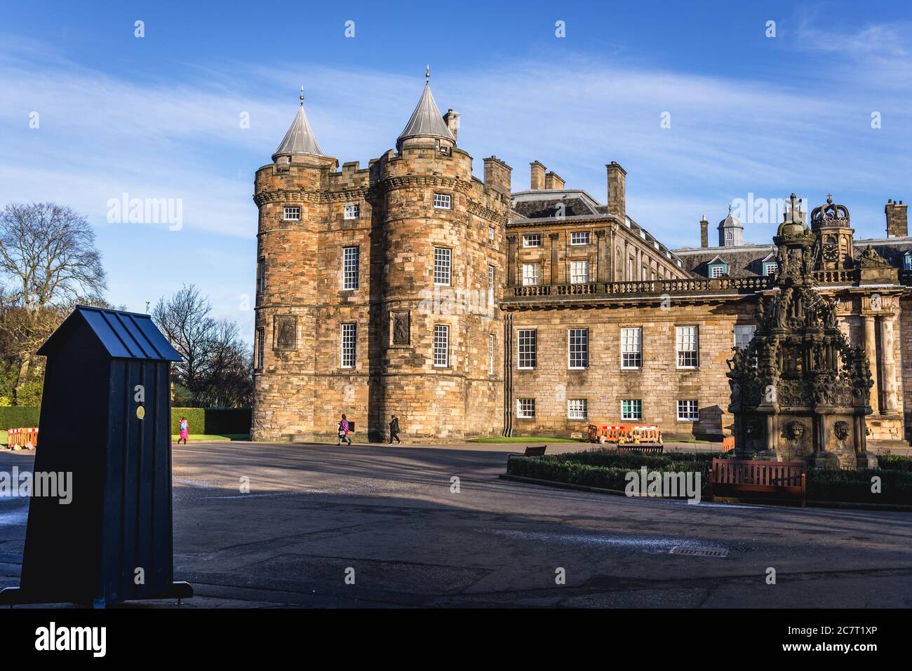 Palais de Holyroodhouse à Édimbourg, la capitale de l'Écosse, une partie du Royaume-Uni Banque D'Images
