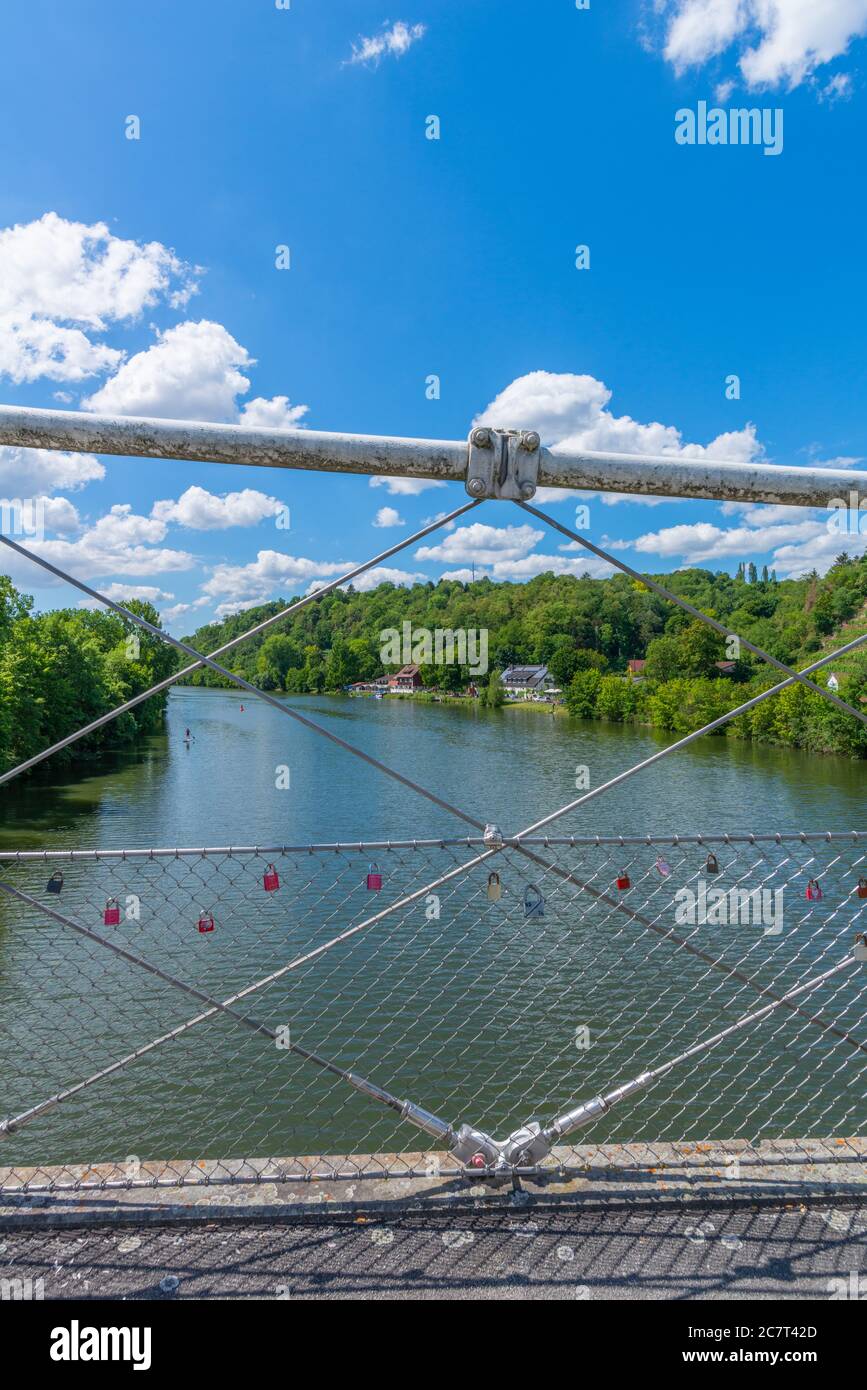 Vignobles de Stuttgart-Mühlhausen sur le Neckar, ville de Stuttgart, Bade-Wurtemberg, Allemagne du Sud, Europe centrale Banque D'Images