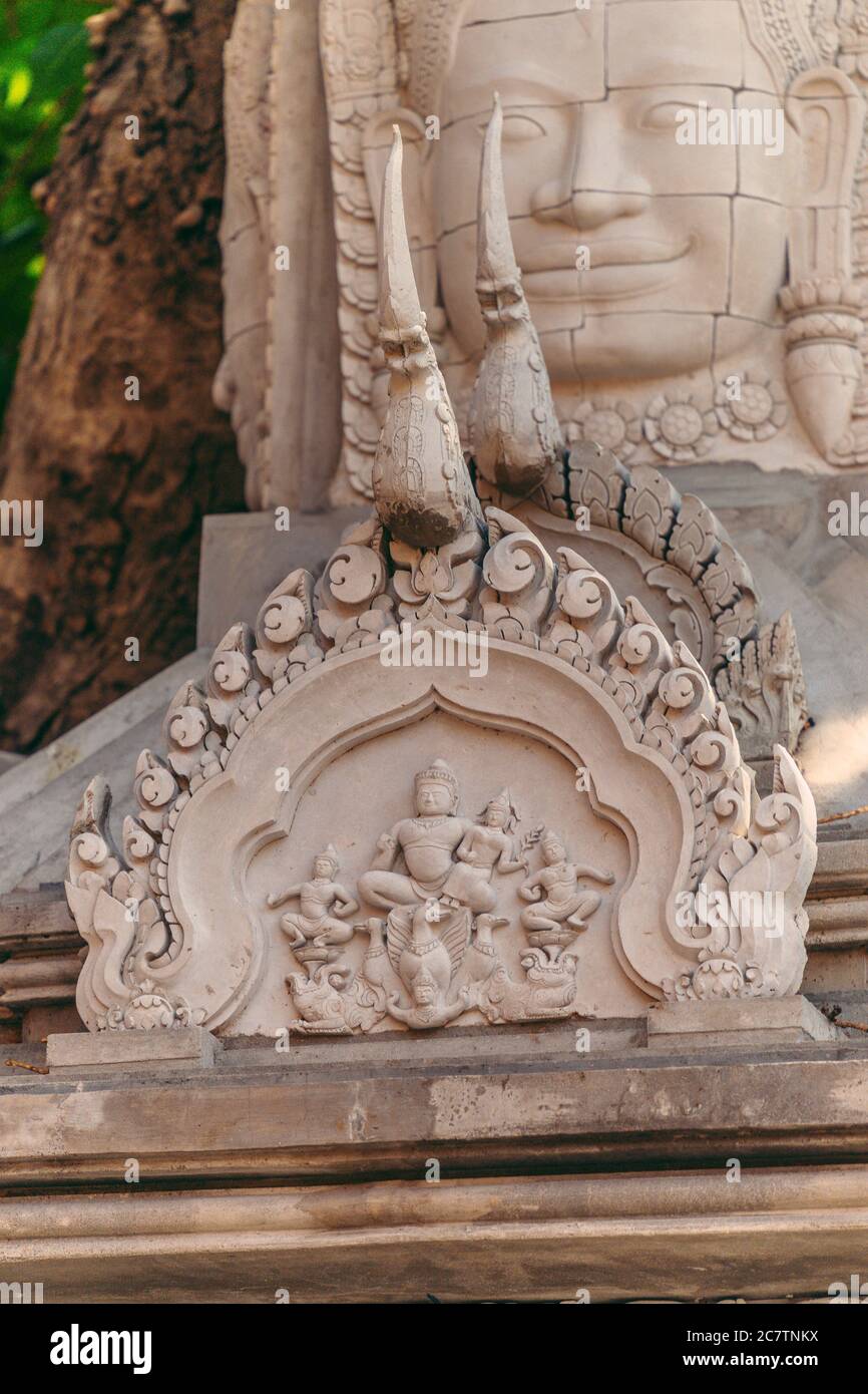 Décoration intérieure de Wat Chantaransay ou Pagode de Candaransi - pagode khmère 2020 à Ho Chi Minh ville (Saigon), Vietnam Banque D'Images