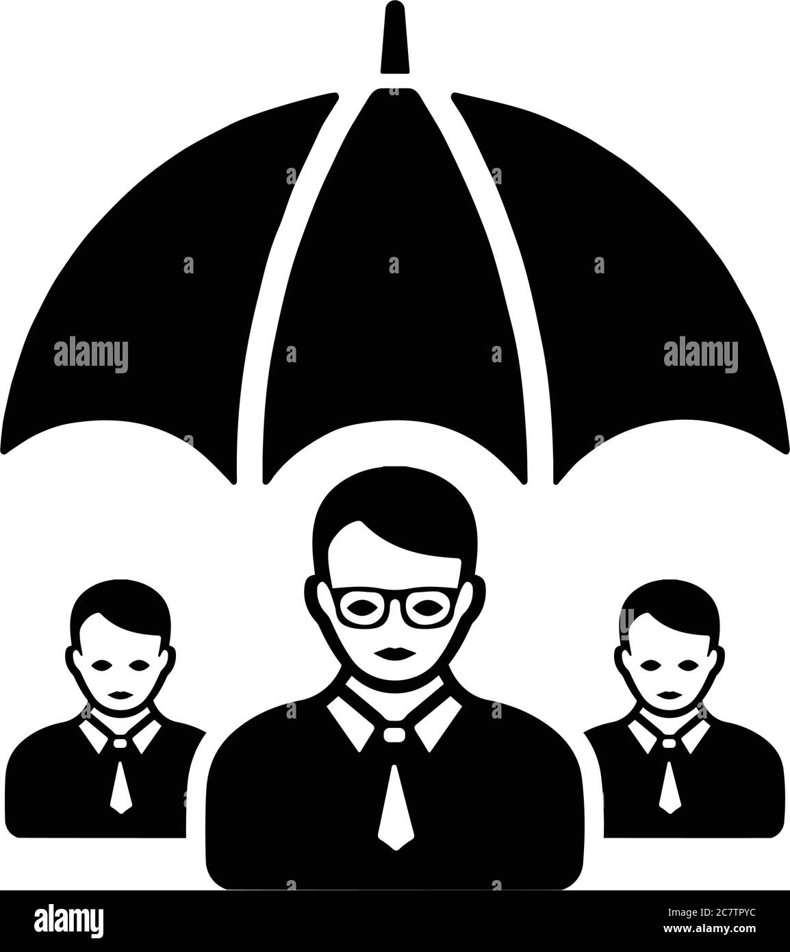 Icône assurance des employés / sécurité d'emploi. Utilisation pour les projets commerciaux, les supports d'impression, le Web ou tout type de projet de conception. Illustration de Vecteur