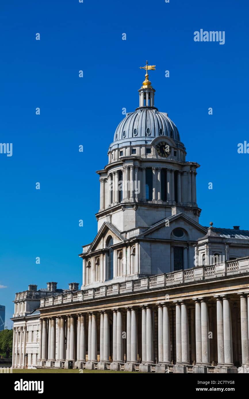 Angleterre, Londres, Greenwich, Old Royal Navy College, le Chapel Building Banque D'Images