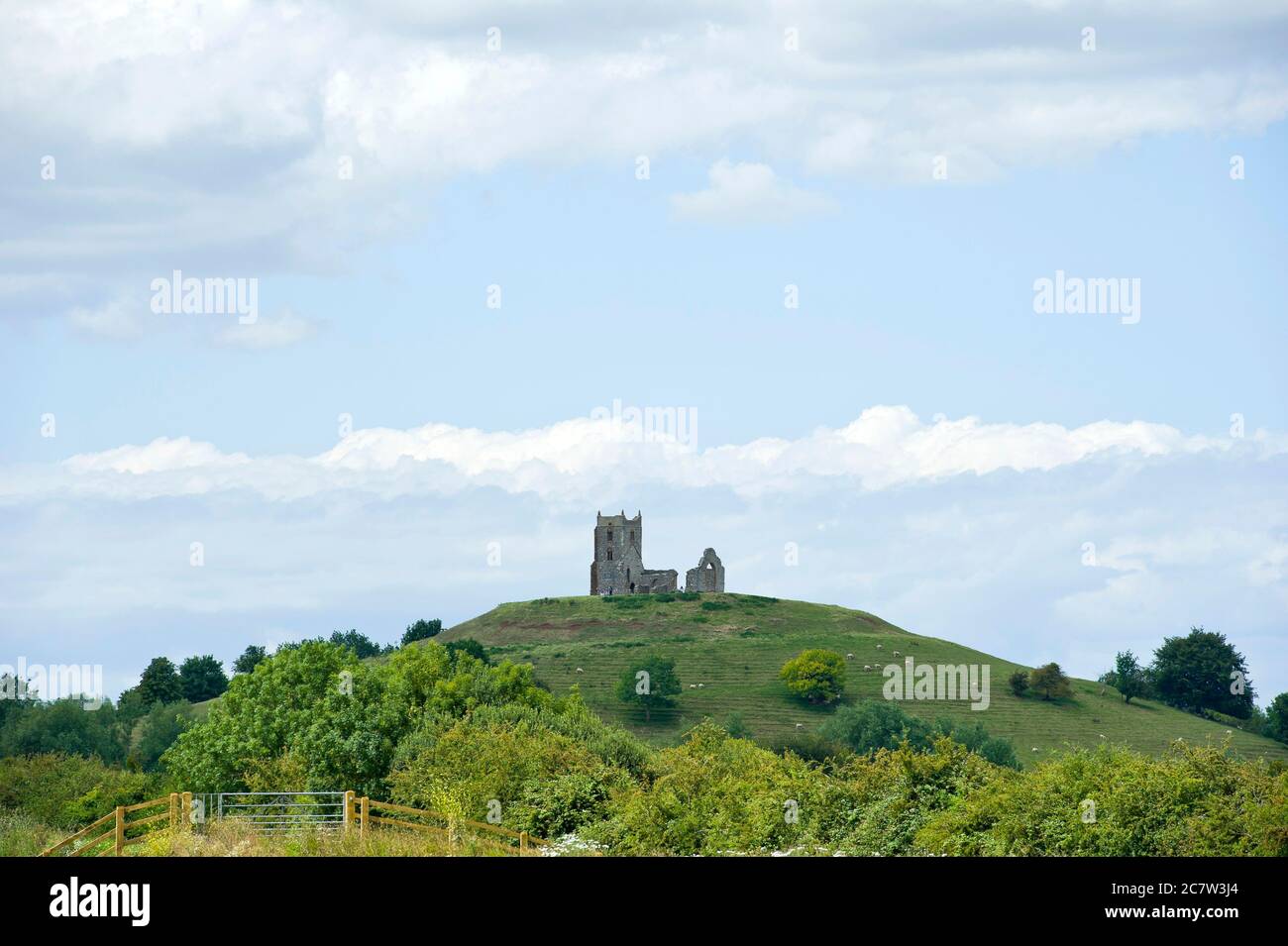 Burrow Mump, Burrowbridge, Somerset Banque D'Images