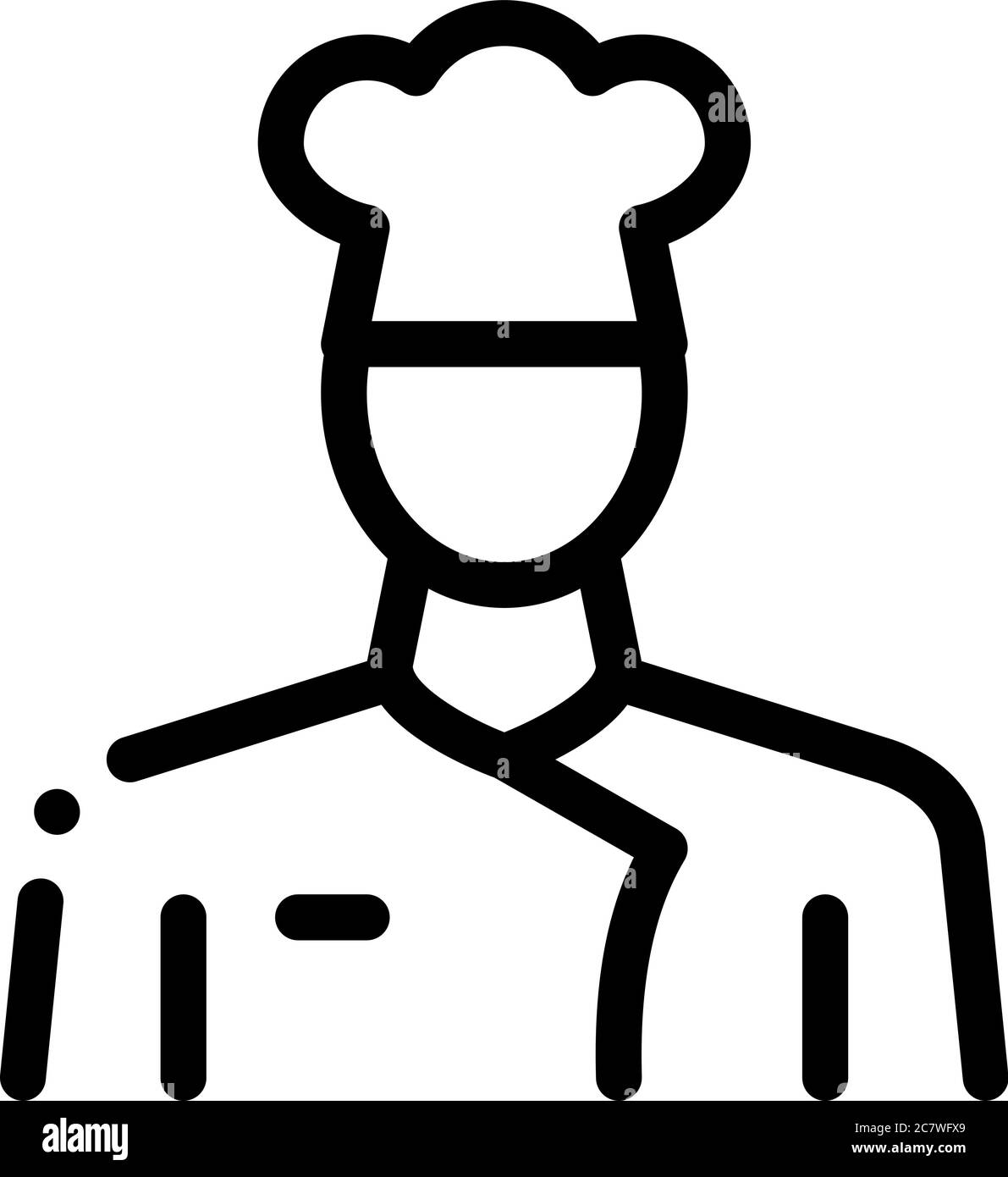 illustration vectorielle de l'icône de métier de chef cuisinier Image  Vectorielle Stock - Alamy