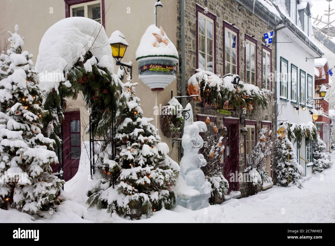 Rue de petit-Champlain, Québec, Québec, Canada Banque D'Images