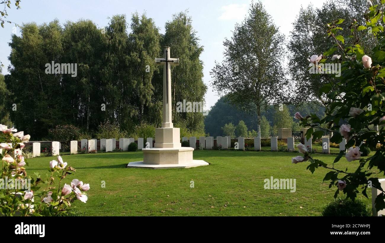 Cimetière militaire - Zillebeke (Ieper, Belgique) Banque D'Images