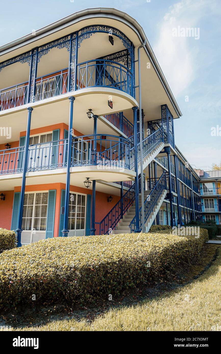 Port-Orléans colonial français à Disneyworld, Floride Banque D'Images