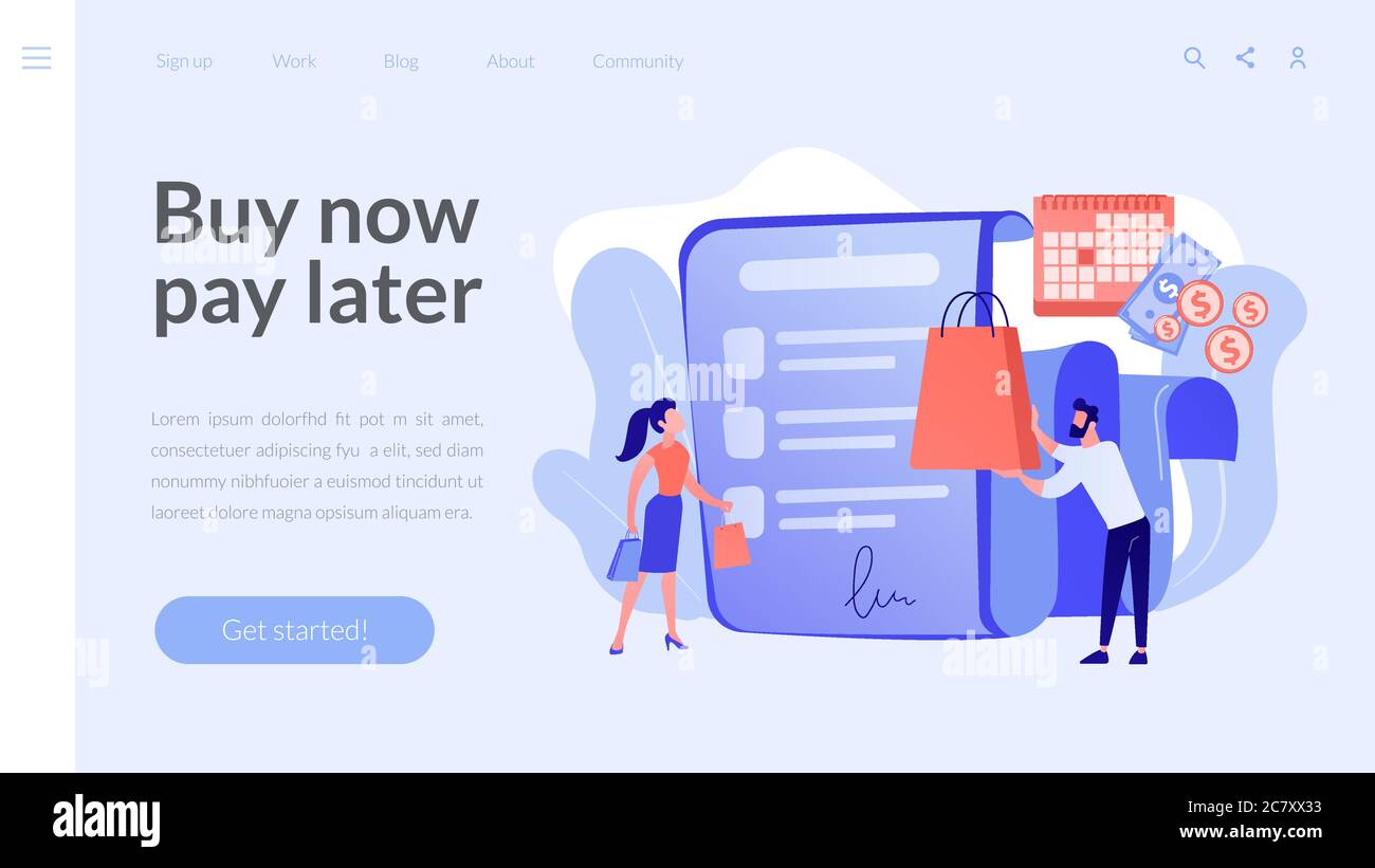 Page d'accueil de l'ajournement du concept de paiement Illustration de Vecteur