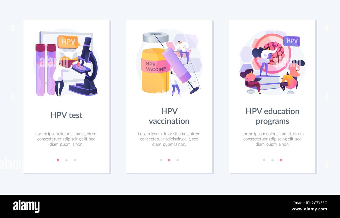 Modèle d'interface de l'application de prévention du VPH. Illustration de Vecteur Modèle d'interface de l'application de prévention du VPH. Illustration de Vecteur
