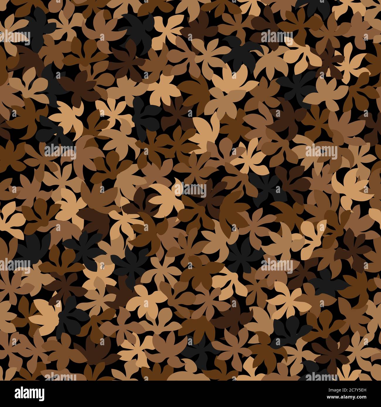 Motif feuilles marron et beige sans couture. Vector vintage texture automne Illustration de Vecteur