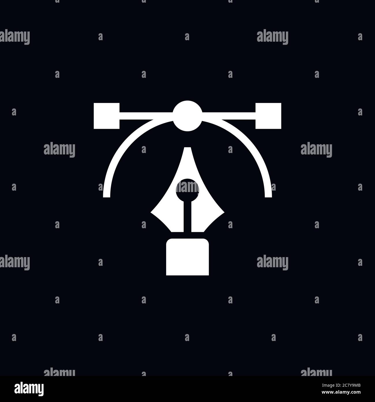 Icône de design, symbole des arts graphiques et plastiques Illustration de Vecteur