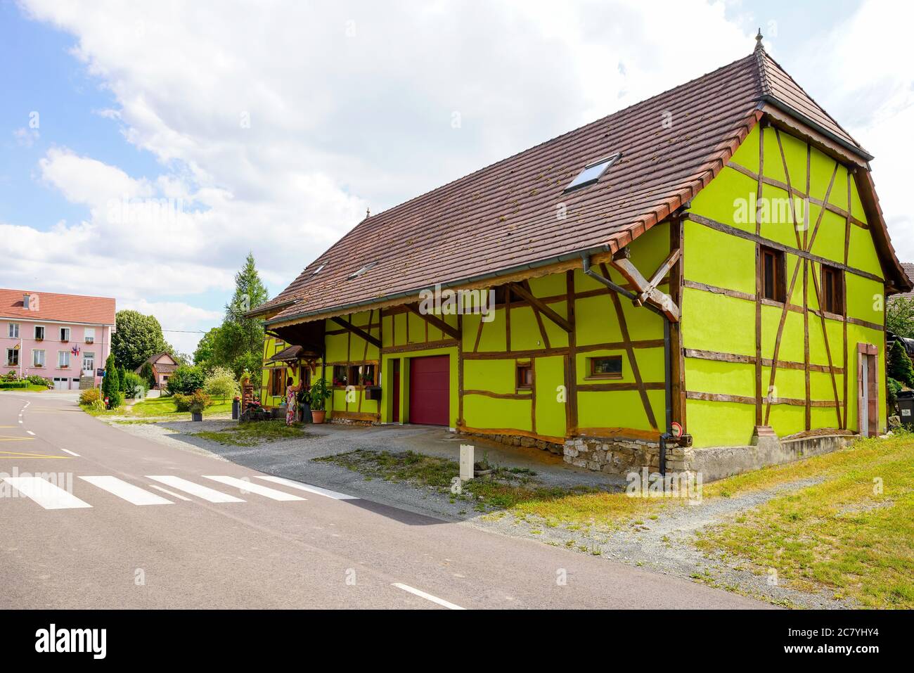 Le village Bretagne est une commune française, située dans le département du territoire de Belfort et la région Bourgogne-Franche-Comté. Banque D'Images