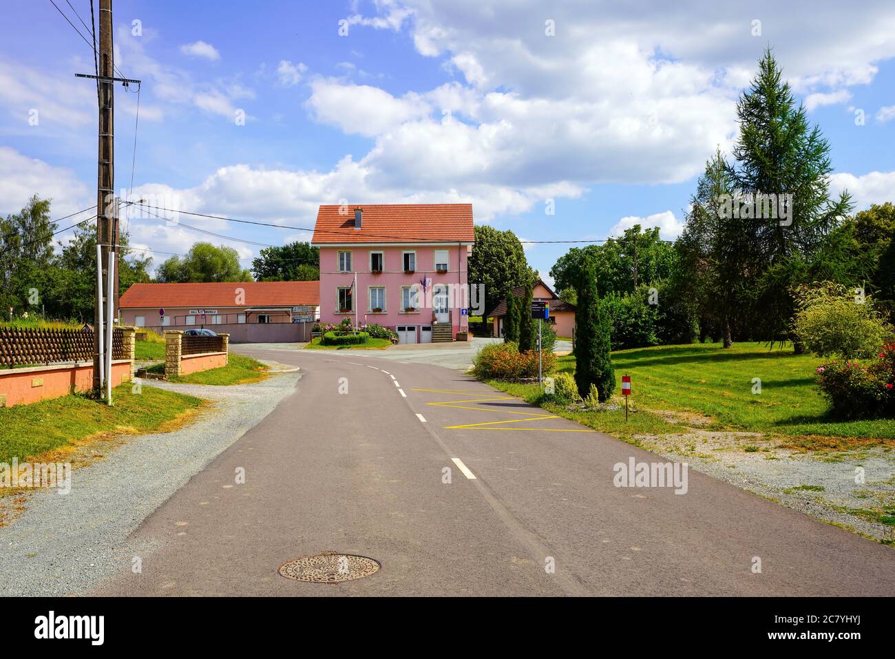 Le village Bretagne est une commune française, située dans le département du territoire de Belfort et la région Bourgogne-Franche-Comté. Banque D'Images