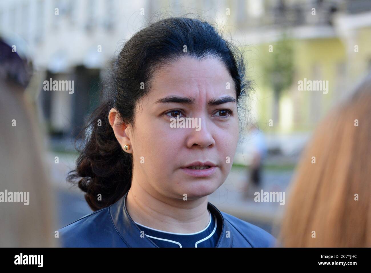 Kiev, Ukraine. 20 juillet 2020. Sevgil Musayeva lors du dévoilement d'un monument à l'Ukrainien Pavel Sheremet, journaliste à Pravda, décédé lors d'un attentat à la voiture piégée le 20 juillet 2016 à Kiev. (Photo par Aleksandr Gusev/Pacific Press) crédit: Pacific Press Agency/Alay Live News Banque D'Images