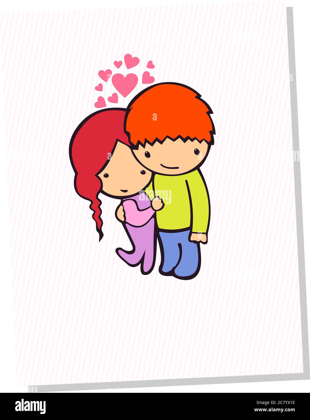 Cute Couple In Love Vector Banque D Image Et Photos Alamy