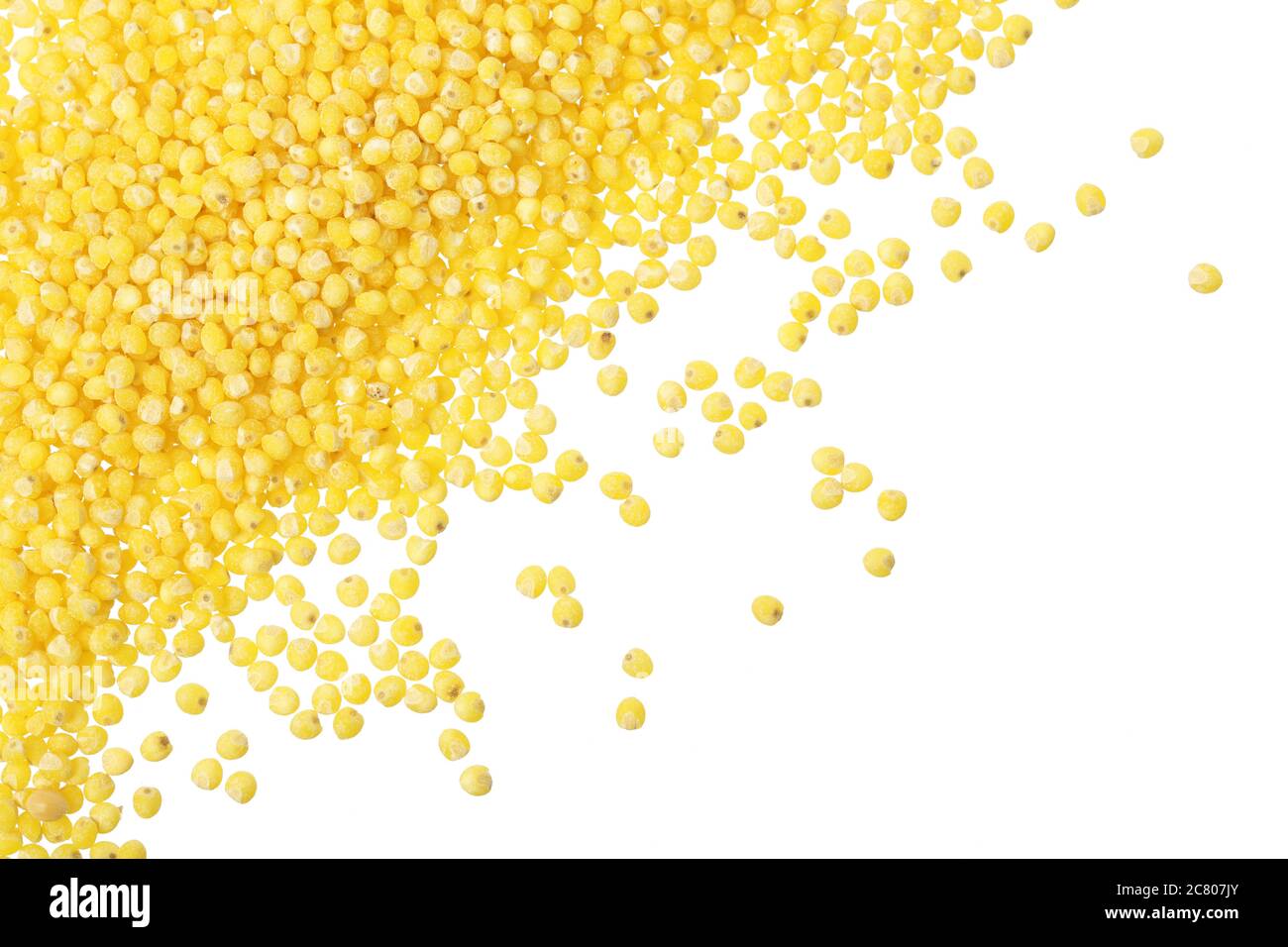 Millet isolé sur fond blanc. Vue d'en haut Banque D'Images