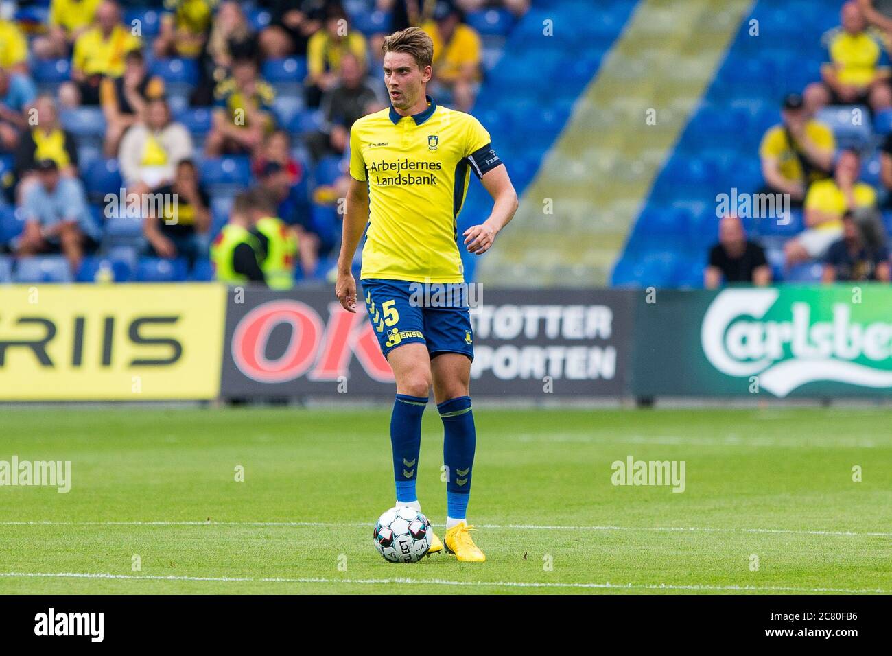 Brondby, Danemark. 19 juillet 2020. Andreas Maxsoe (5) de Broendby SI vu pendant le 3F Superliga match entre Broendby IF et AAB au stade Brondby. (Crédit photo : Gonzales photo/Alamy Live News Banque D'Images