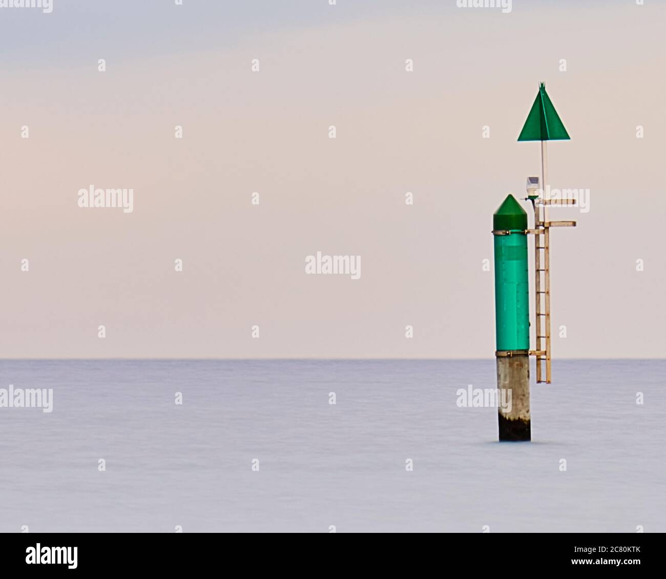 Minimalisme de marqueur de navigation vert Banque D'Images