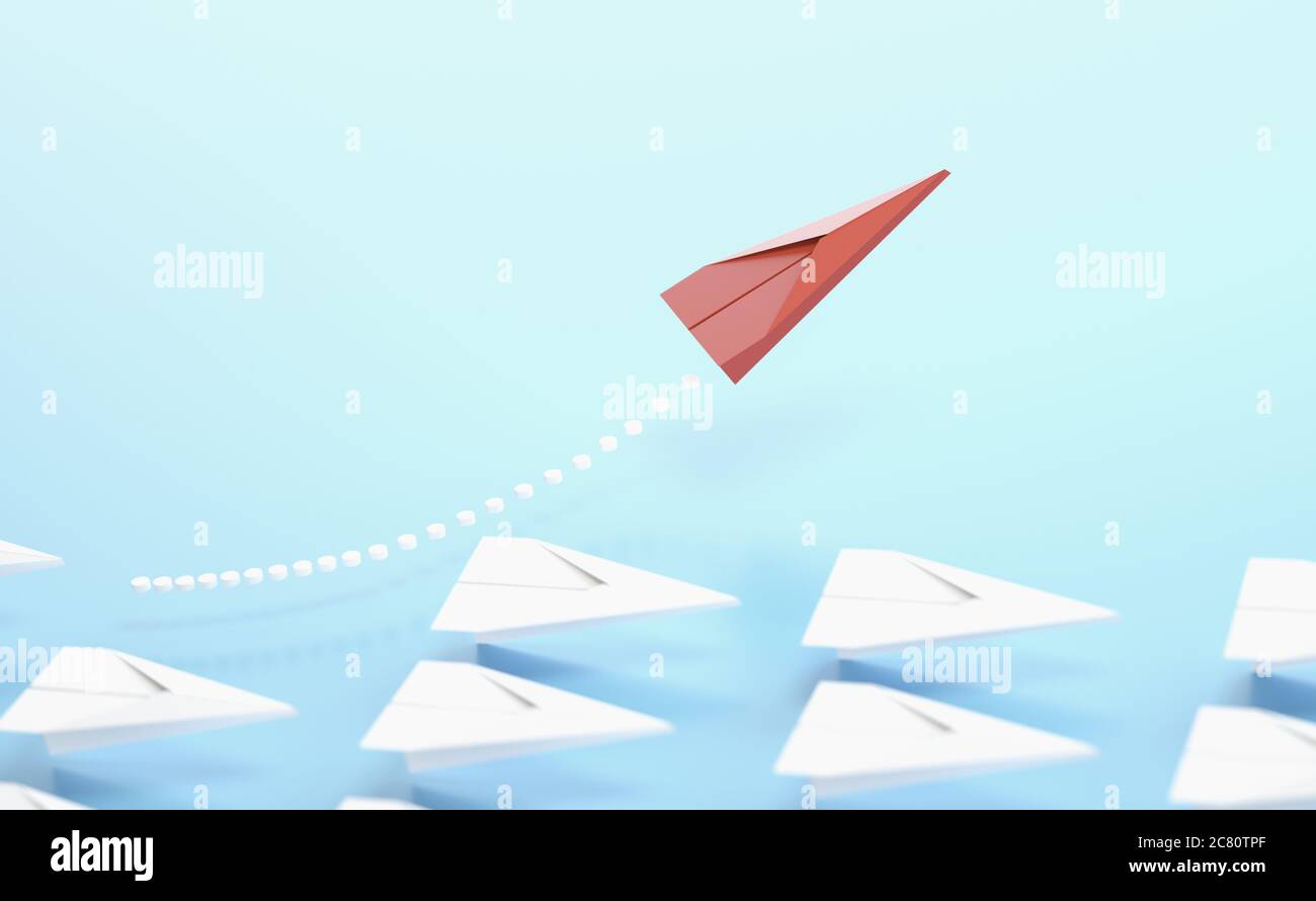 Concept de penser différent, innovation et créativité Banque D'Images