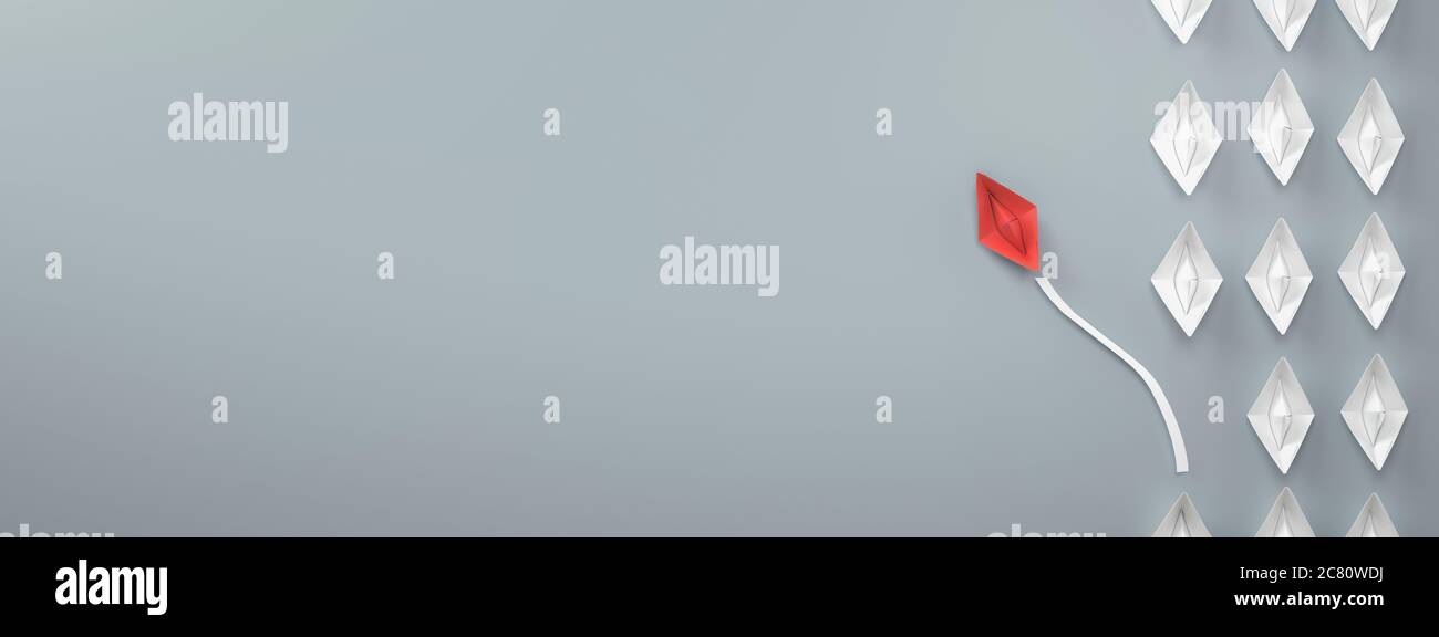 Concept de penser différent, innovation et créativité Banque D'Images