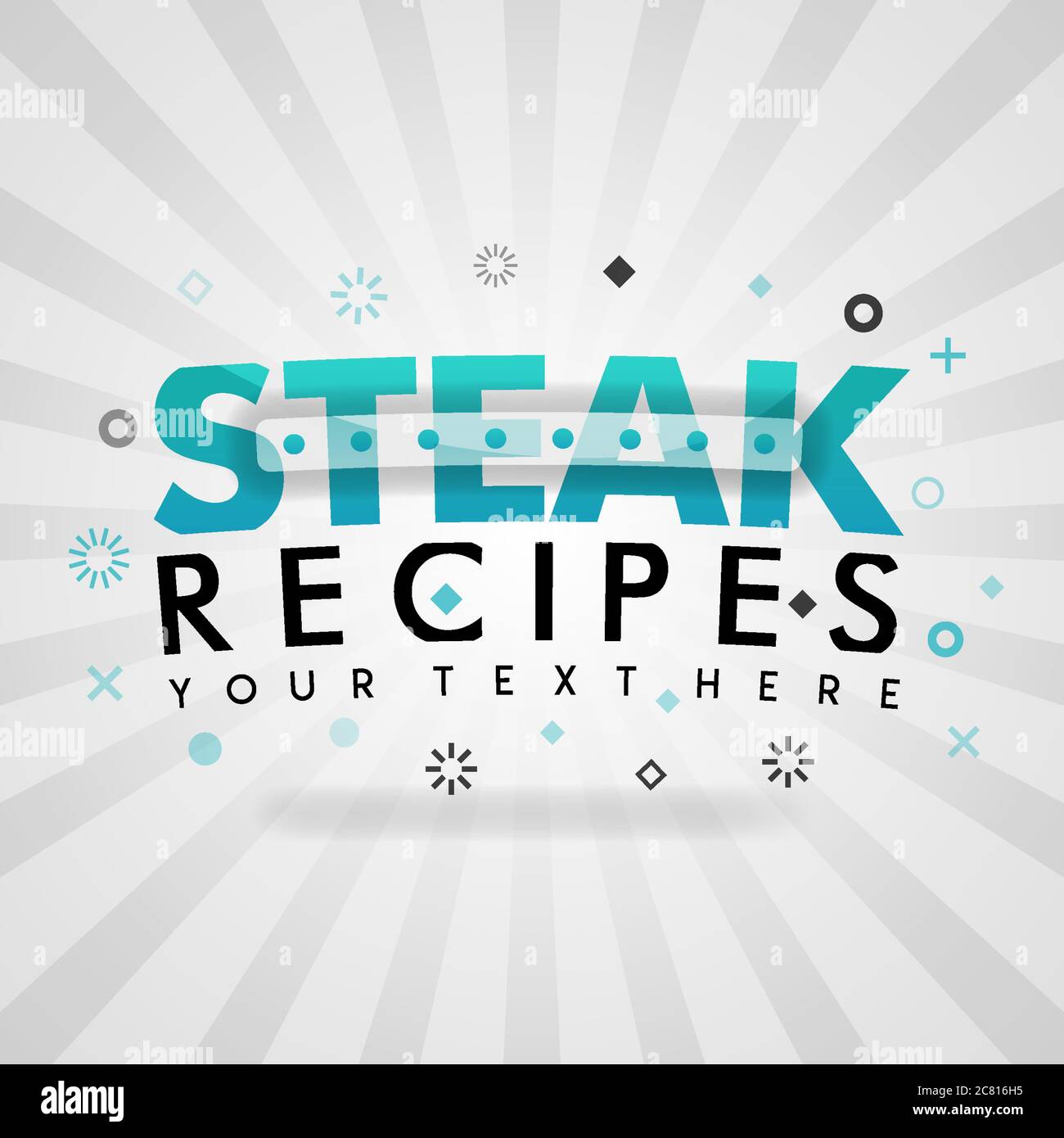 Logo vert pour les recettes de steak. Pour l'application de couverture alimentaire, la réservation de restaurant, les sites Web de nourriture, les recettes de recettes, l'industrie de la nourriture de doigt, les recettes rapides et faciles, excellent Illustration de Vecteur