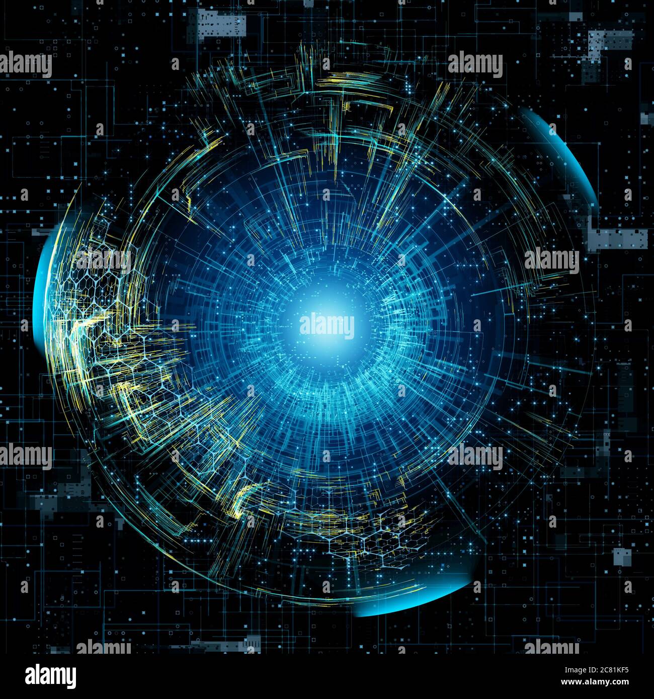 Intelligence artificielle, Cloud Computing, sécurité et Big Data Banque D'Images