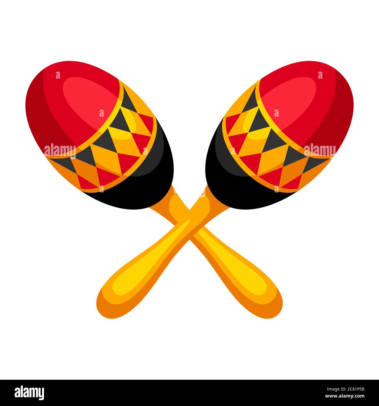 Illustration des maracas de carnaval. Illustration de Vecteur