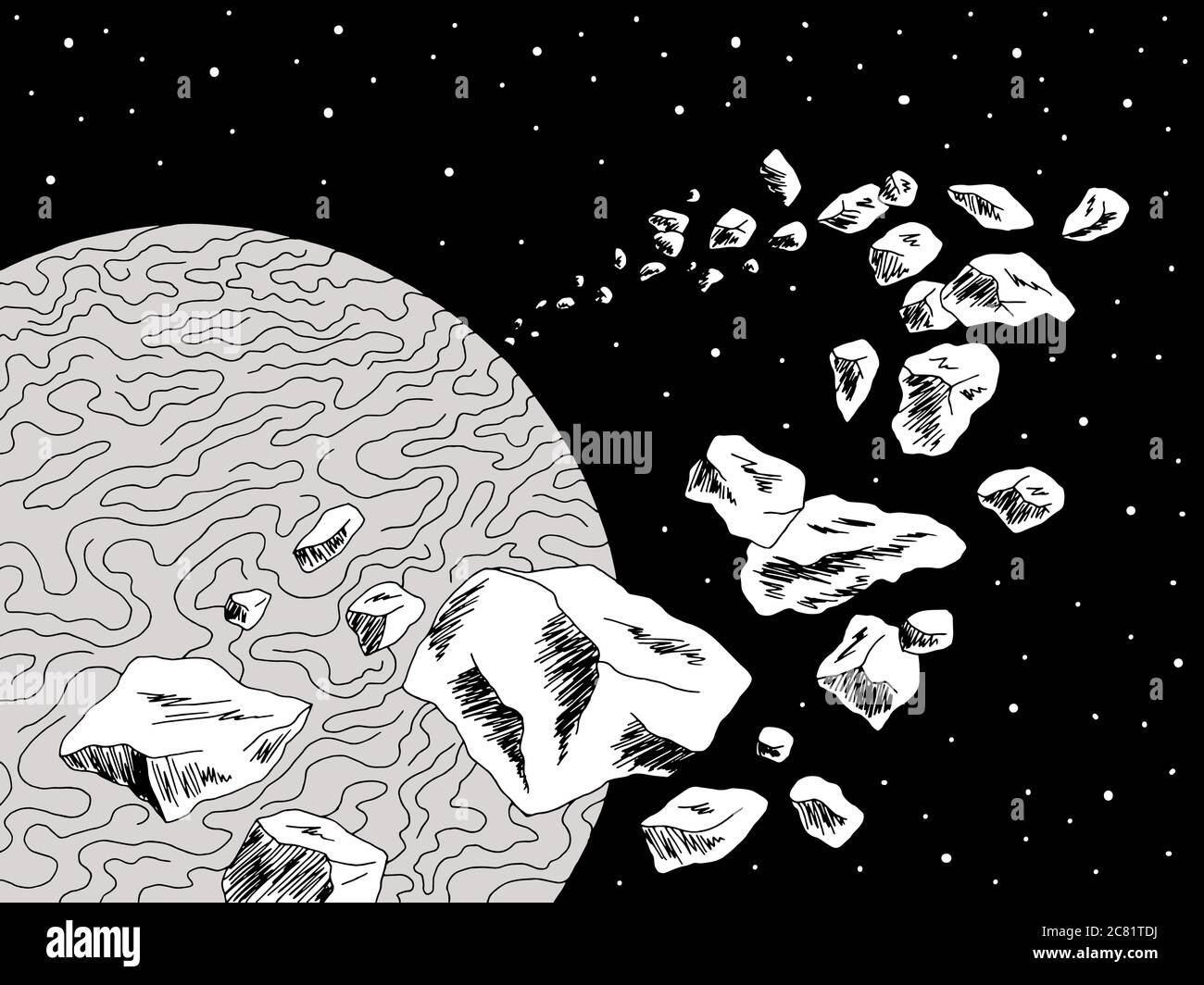 Ceinture d'astéroïdes Banque d'images vectorielles - Alamy