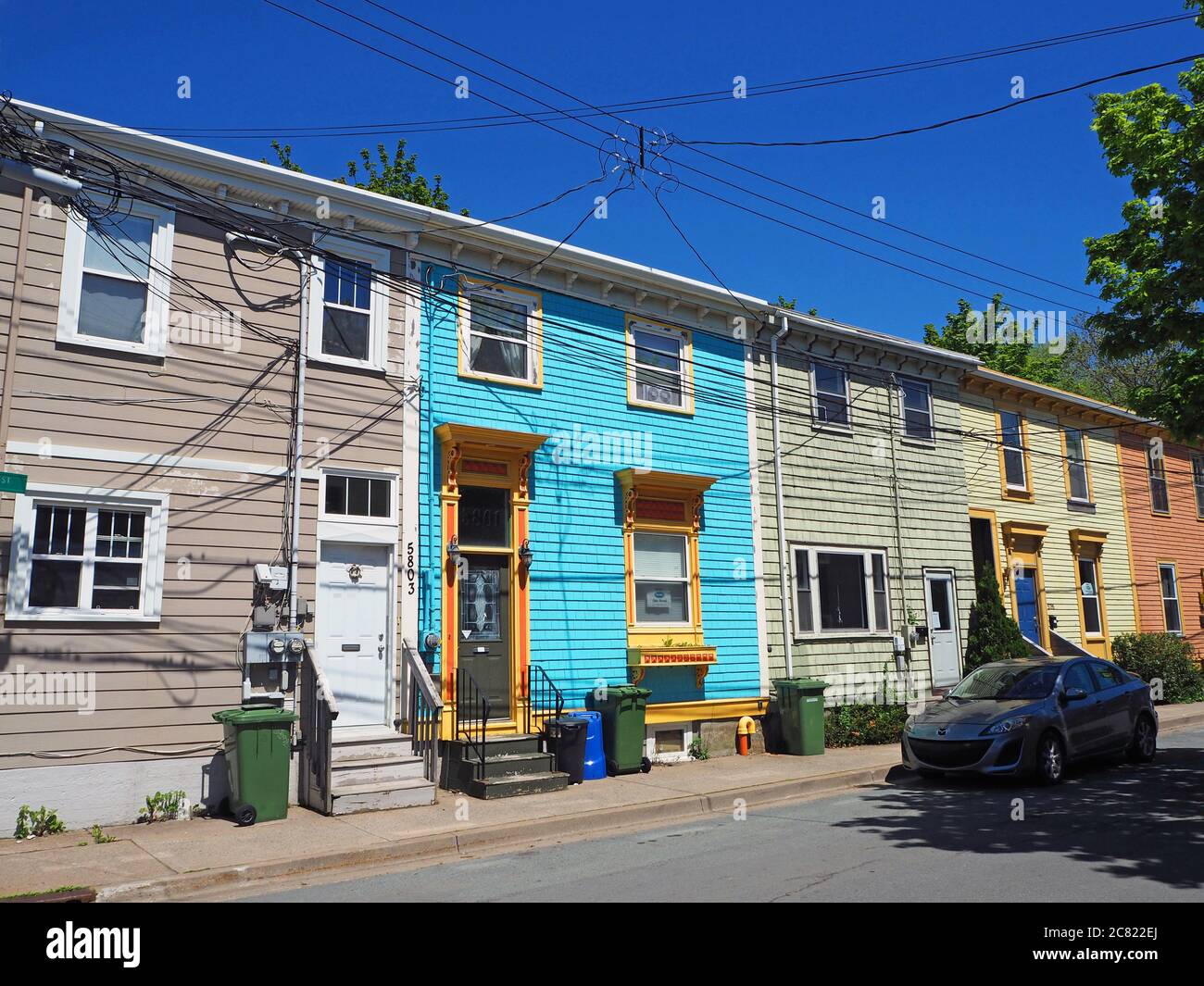 Maisons de la vieille rangée à Halifax, en Nouvelle-Écosse, au Canada Banque D'Images