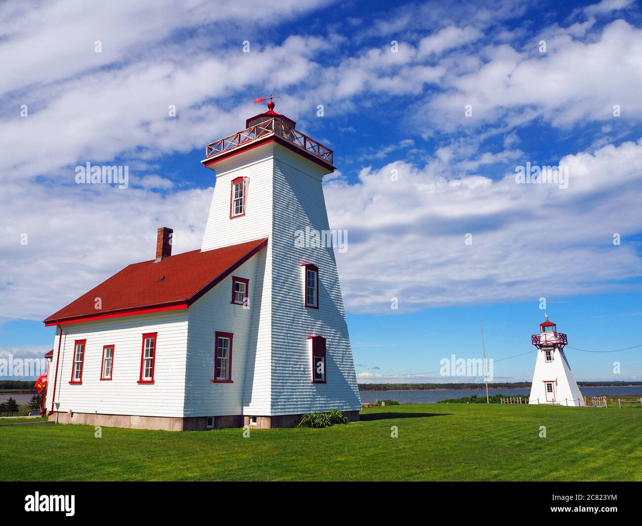 Phare des îles Wood, parc provincial des îles Wood, Île-du-Prince-Édouard, Canada Banque D'Images